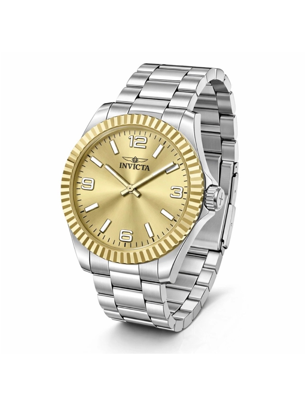Invicta (50576) Speciality Men’s Watch Gold Dial Stainless Steel 43mm NIB